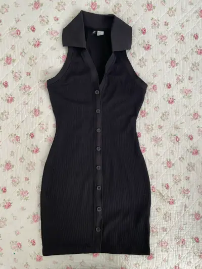 vestido negro h&m - miniatura 1