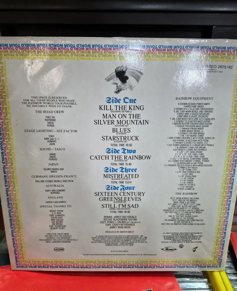 Vinilo Rainbow On Stage ed. Original - 3