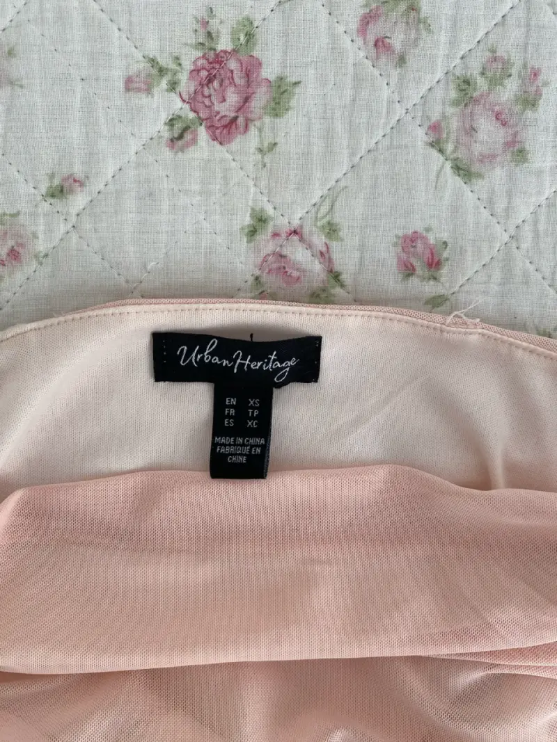 Top bandeau rosa suave - 2