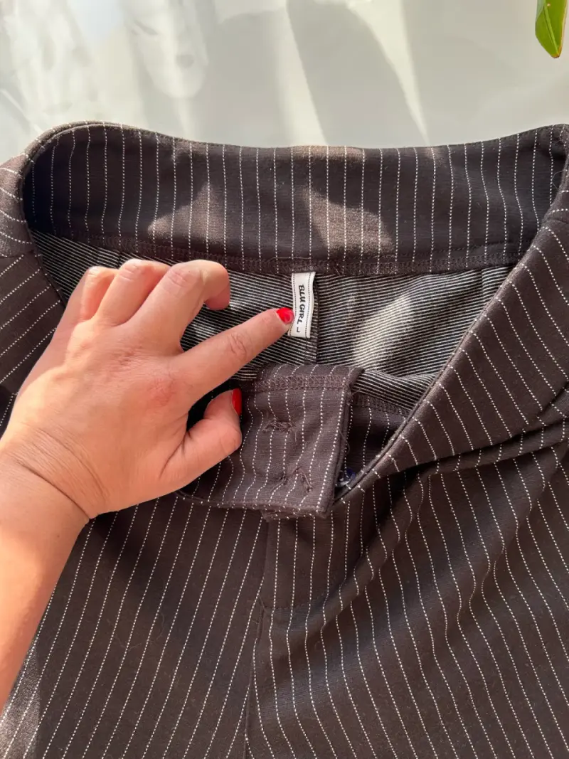 Pantalones de vestir a rayas marrones - 4