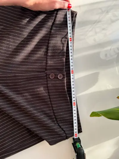 Pantalones de vestir a rayas marrones - miniatura 5