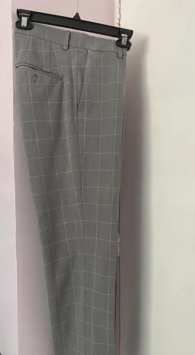 Pantalones de vestir grises a cuadros H&M - miniatura 2