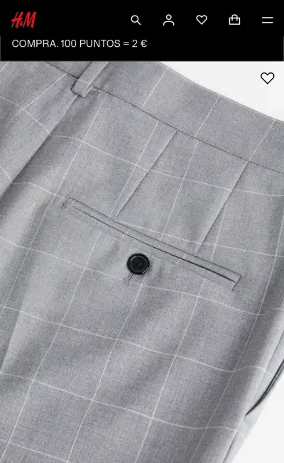 Pantalones de vestir grises a cuadros H&M - miniatura 4