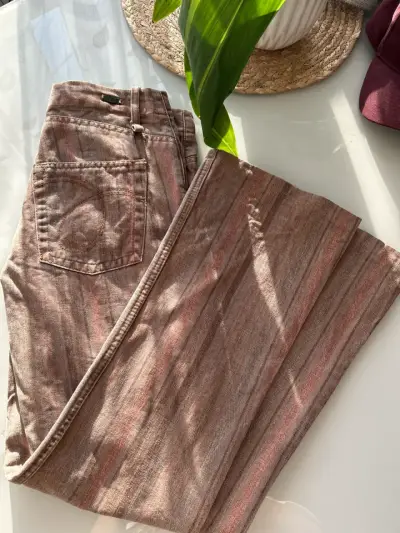 Jeans MANGO de mezclilla marrón desgastado - miniatura 2