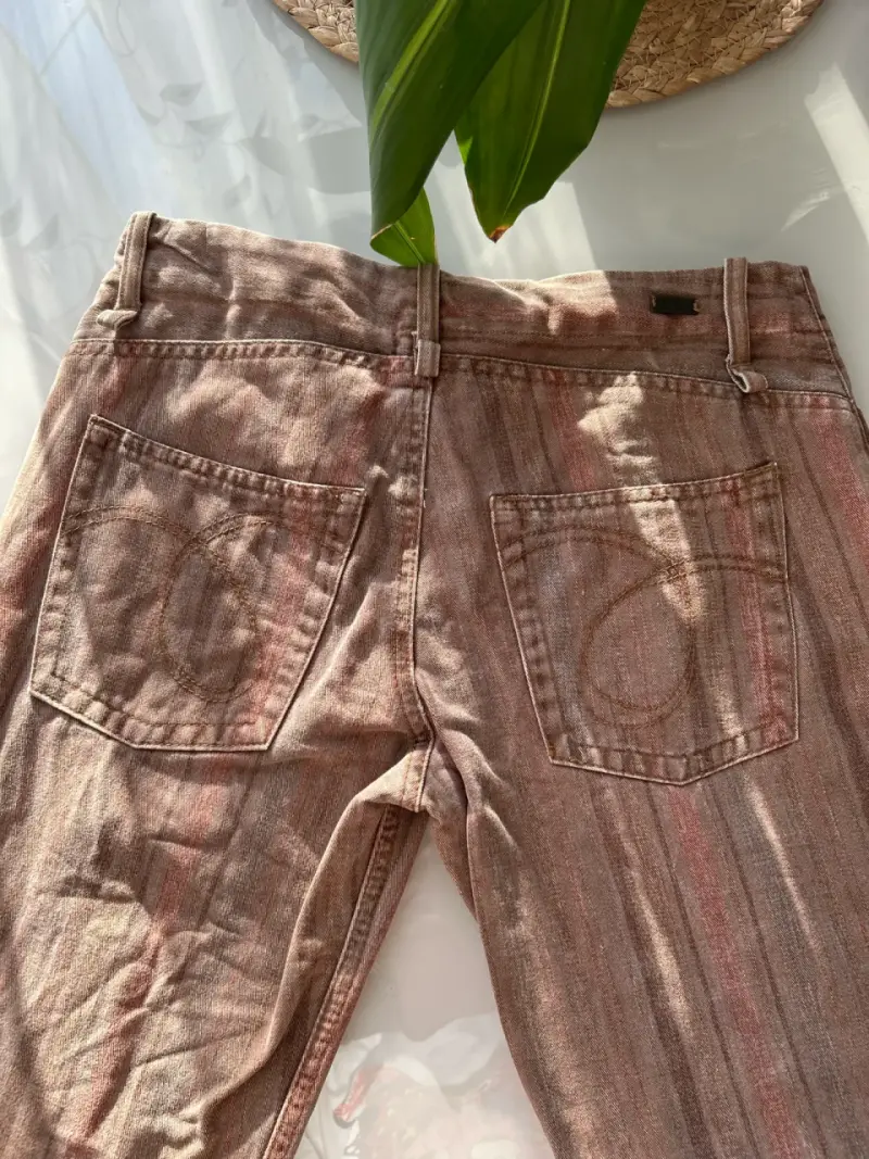 Jeans MANGO de mezclilla marrón desgastado - 5