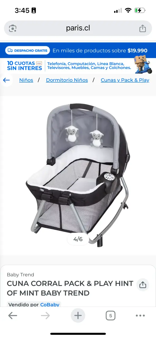 Cuna Corral Pack & Play Baby Trend - 3