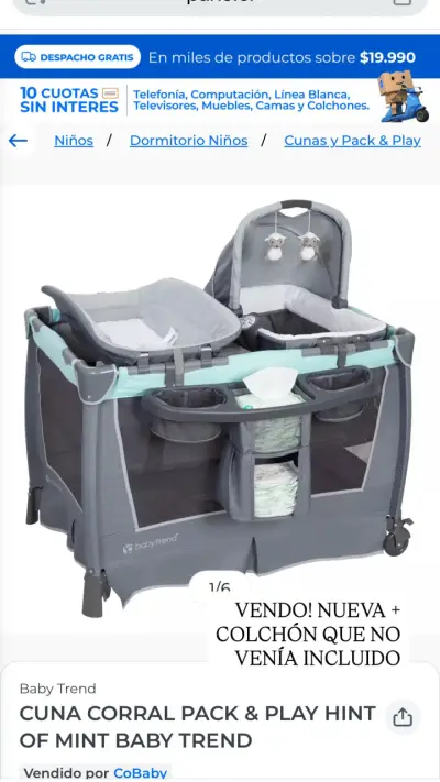 Cuna Corral Pack & Play Baby Trend - miniatura 6