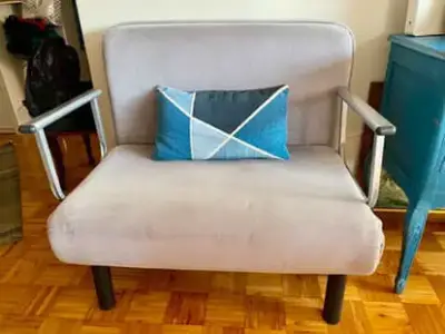 Sofá cama gris 1 plaza - miniatura 1