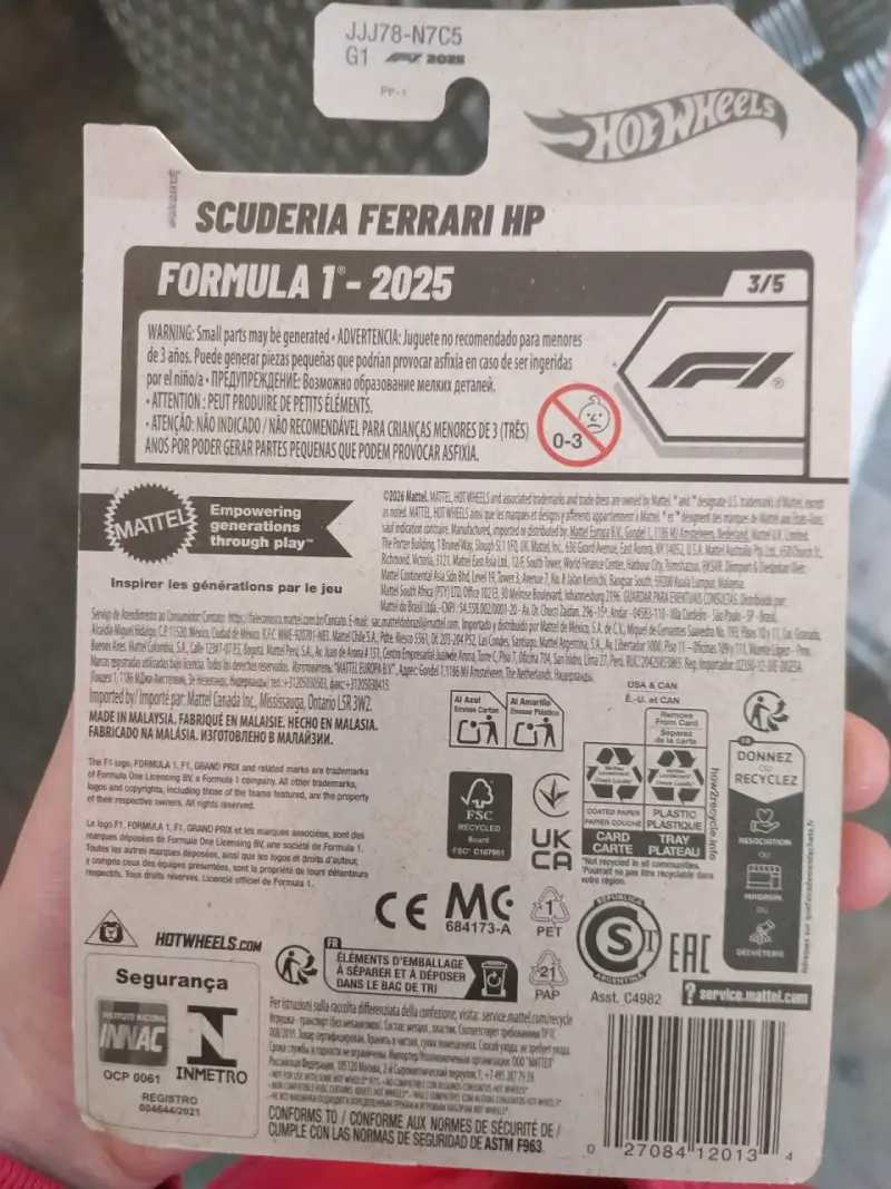 Auto de juguete Hot Wheels Ferrari F1 - 2