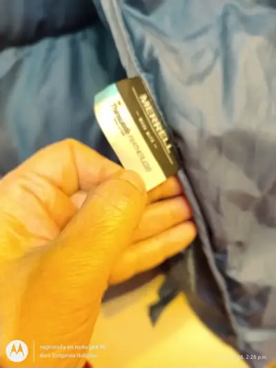 Chaqueta de plumas Merrell azul con capucha - miniatura 2