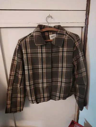 Chaqueta a cuadros marrón marca Icono - miniatura 1