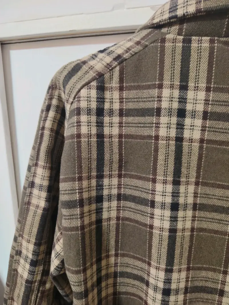 Chaqueta a cuadros marrón marca Icono - 4