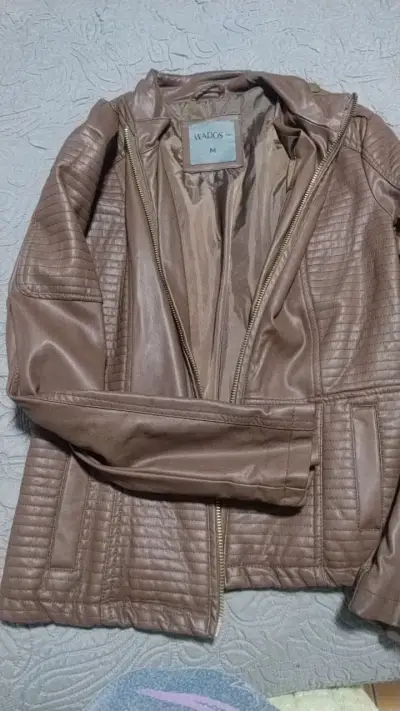 Chaqueta de cuero marrón Wados talla M - miniatura 2
