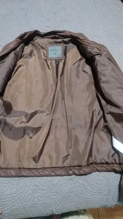 Chaqueta de cuero marrón Wados talla M - miniatura 3