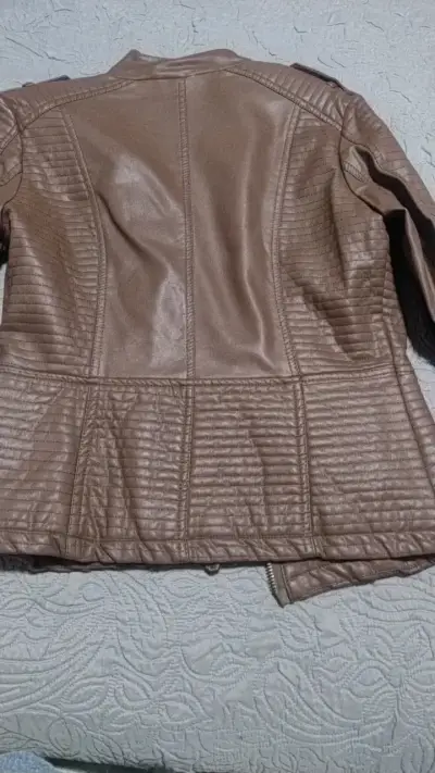 Chaqueta de cuero marrón Wados talla M - miniatura 4