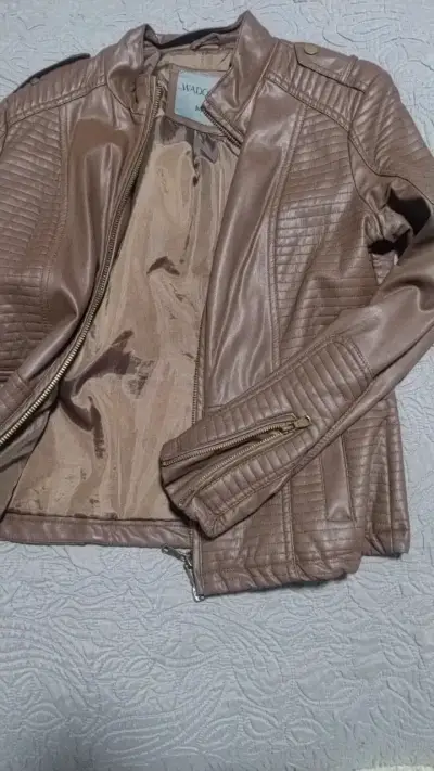 Chaqueta de cuero marrón Wados talla M - miniatura 6