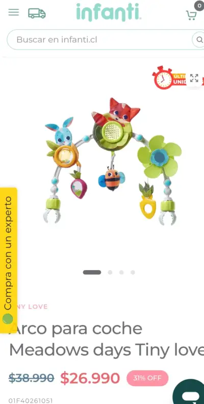 Arco de juguete para coche Tiny Love - miniatura 1