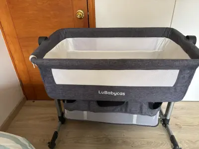 Cuna colecho gris con mosquitero - miniatura 3