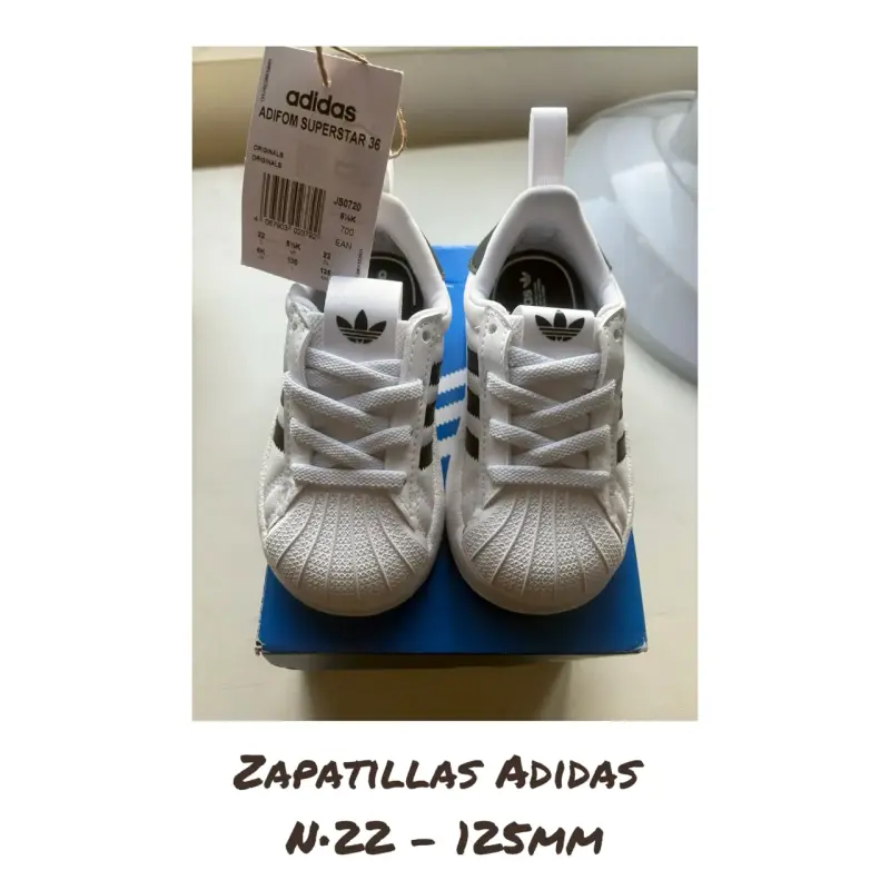 Zapatillas Adidas Superstar blancas talla 22
