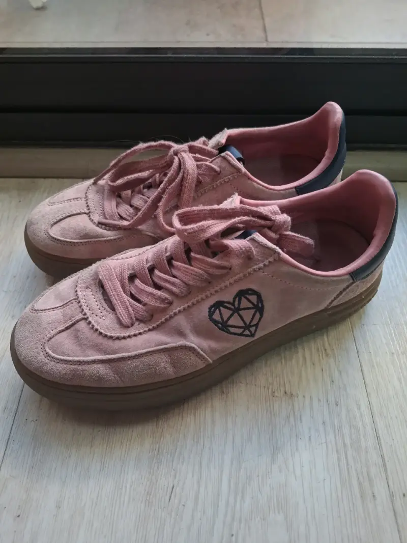 Zapatillas C moran de gamuza rosadas mujer 37 - 3
