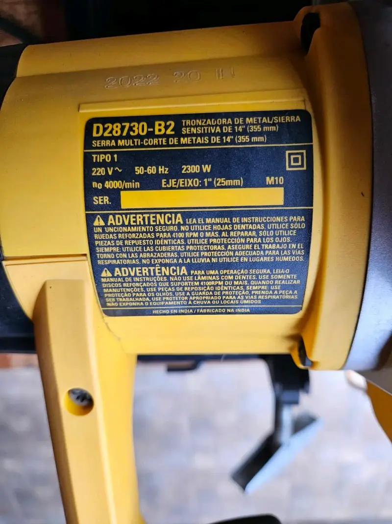 Sierra de corte DeWalt para metal - 5