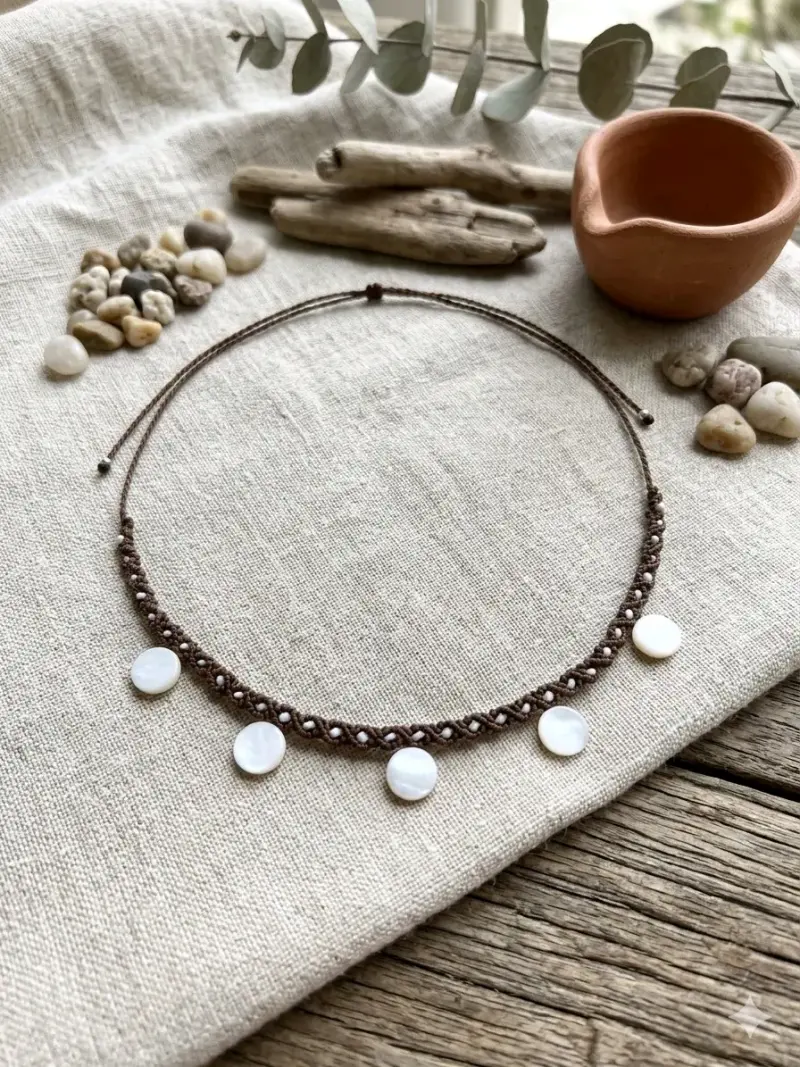 Collar artesanal con piedra natural - 3