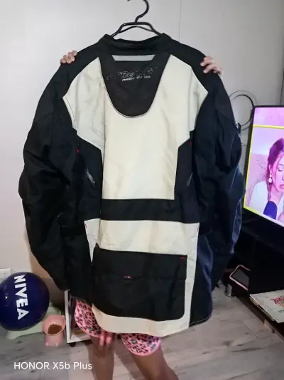 Chaqueta de moto Atrox negra y gris - miniatura 2