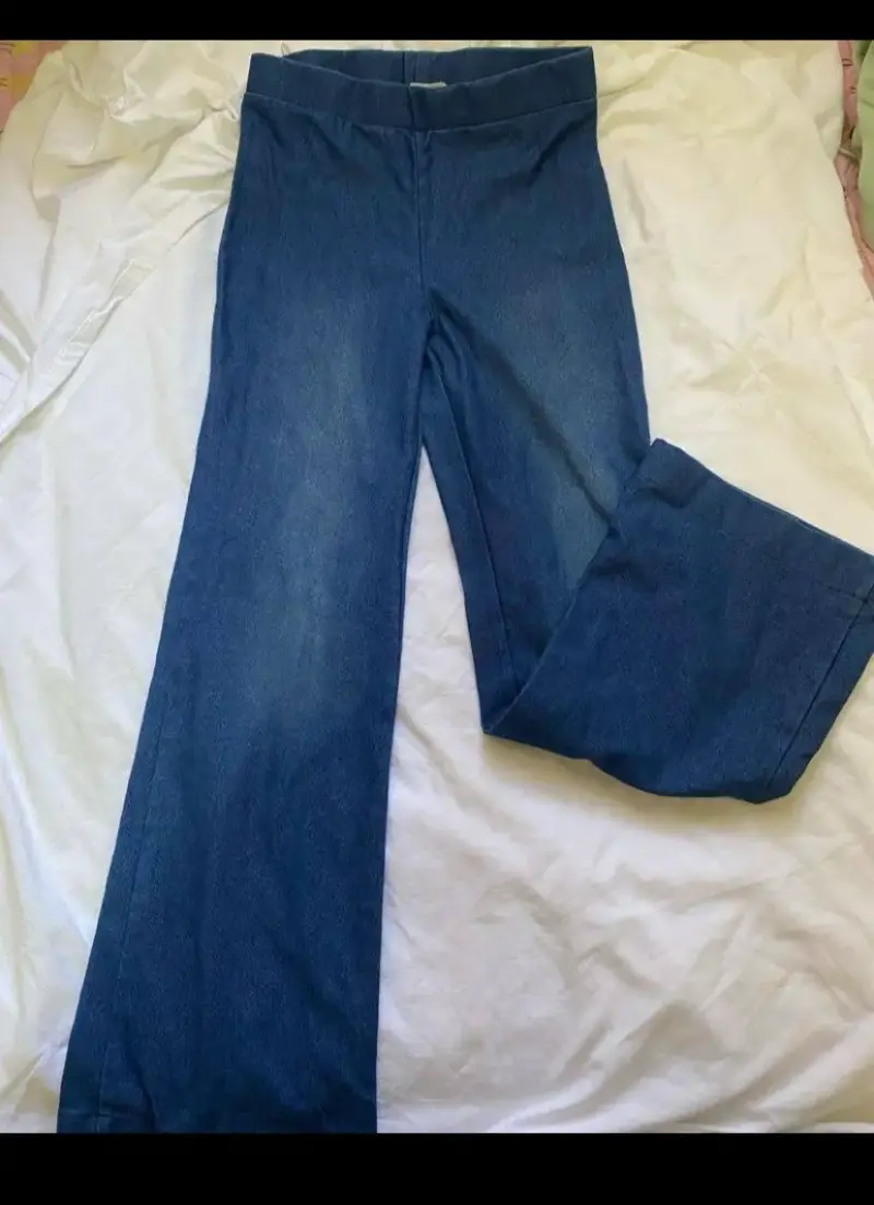 Pantalones de mezclilla azul para niña - 1