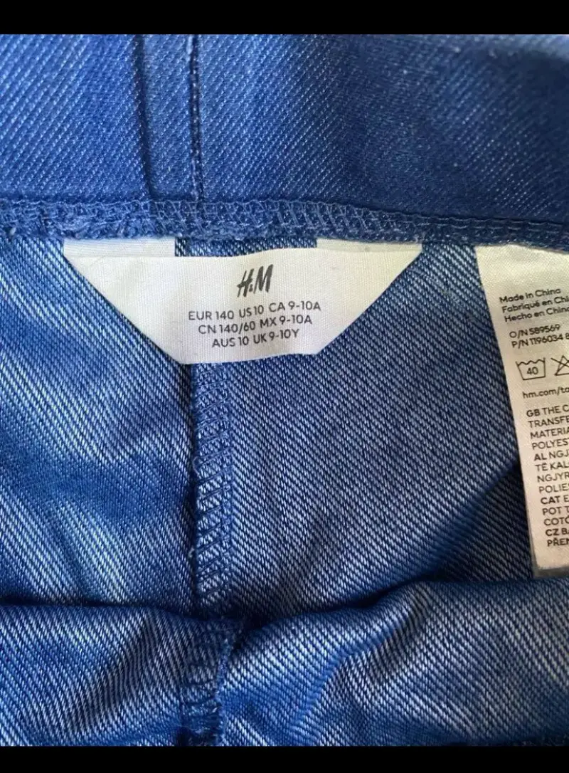 Pantalones de mezclilla azul para niña - 2