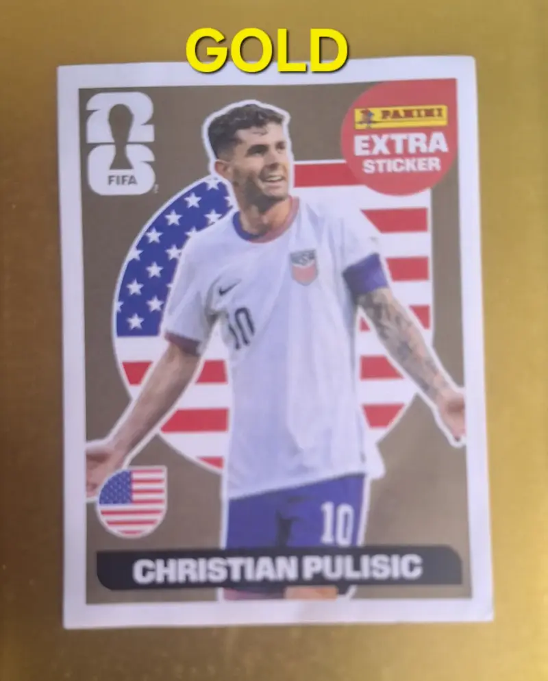 Lámina dorada Panini FIFA 2026 Christian Pulisic
