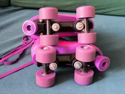 Patines de cuatro ruedas Scoop rosados - miniatura 3