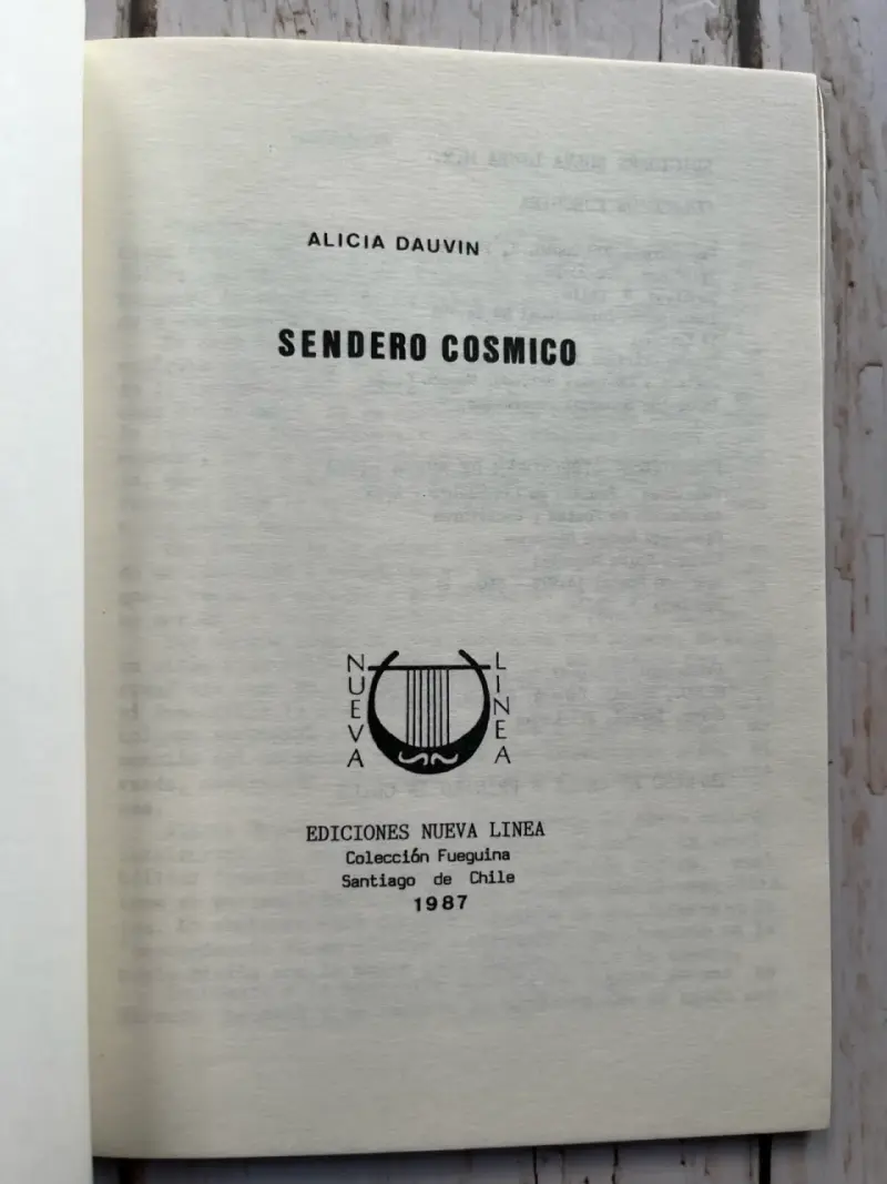 Libro 'Sendero Cósmico' de Alicia Dauvin 1987 - 4