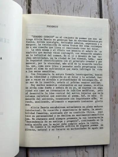 Libro 'Sendero Cósmico' de Alicia Dauvin 1987 - miniatura 5