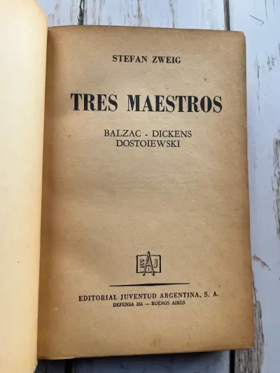 Tres maestros / Stefan Zweig / 1948 / tapa dura - miniatura 2