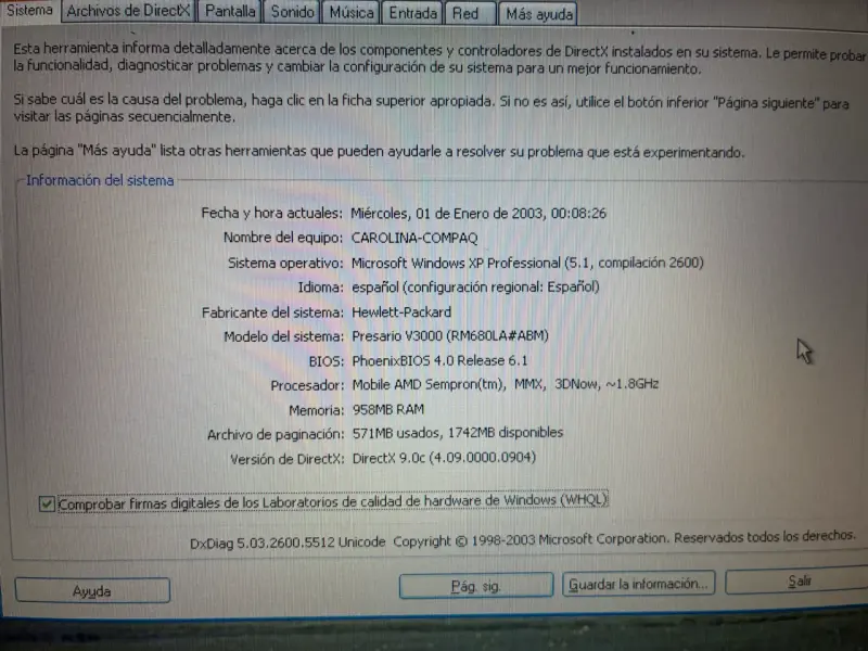 Laptop Compaq usada con Windows Xp - 6