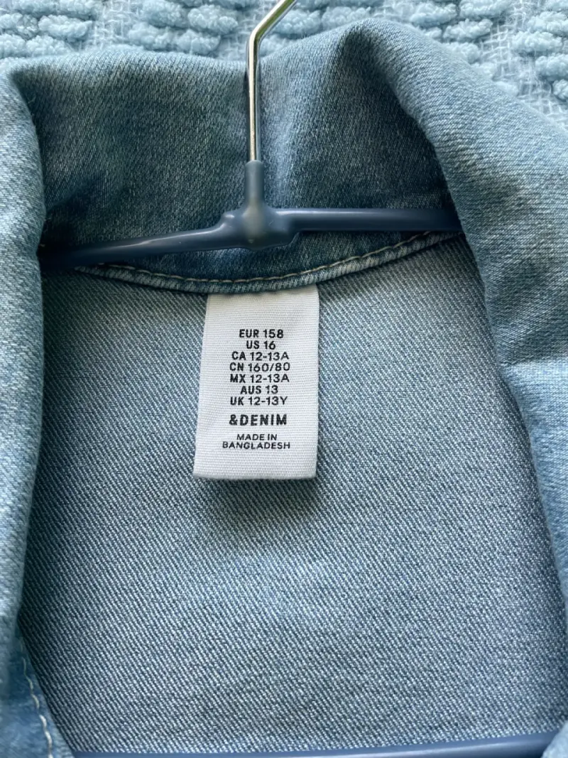 Chaqueta de mezclilla azul claro para niña - 2