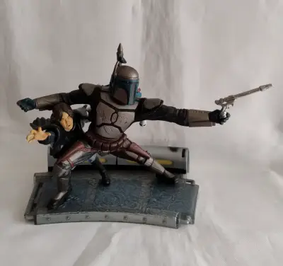 Figura De Accion Star Wars Jango & Boba Fett 2002 - miniatura 1