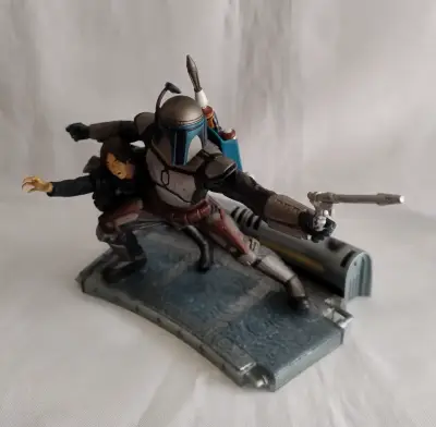 Figura De Accion Star Wars Jango & Boba Fett 2002 - miniatura 4