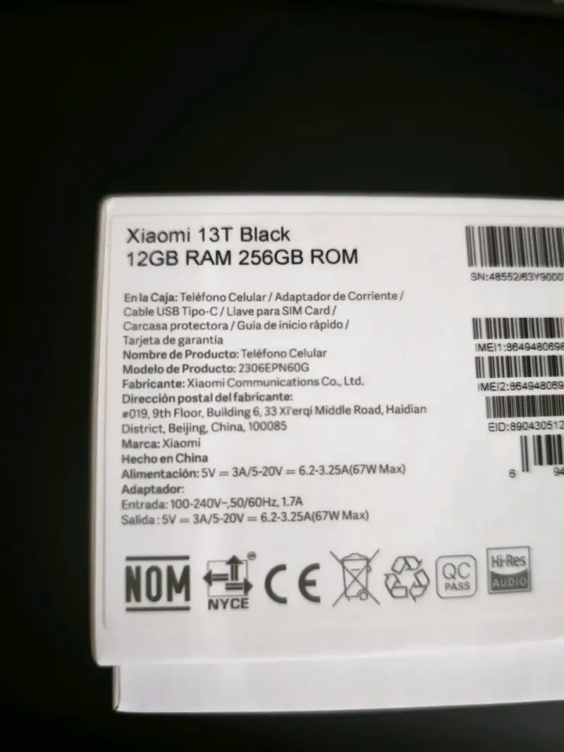 Smartphone Xiaomi 13T Semi Nuevo - 6