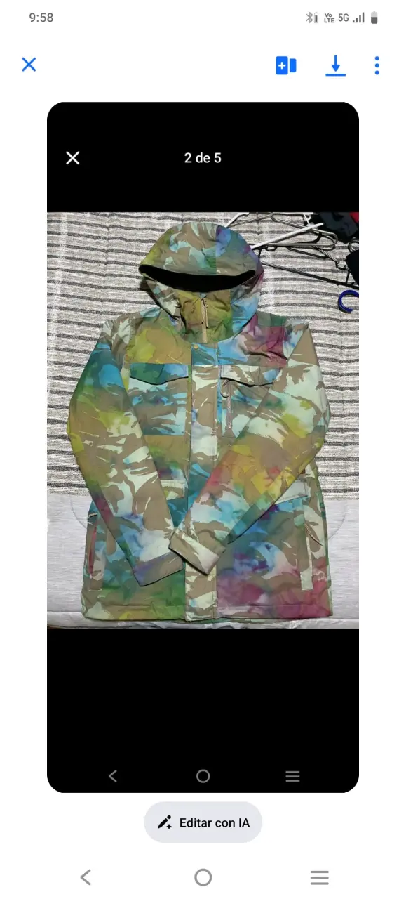 Chaqueta impermeable camuflaje multicolor - 1