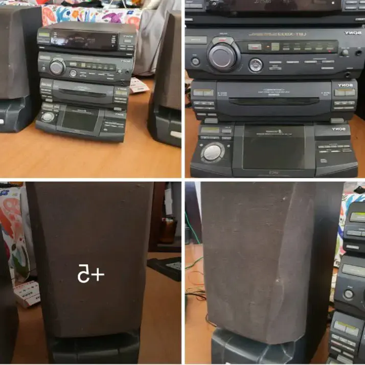 Equipo de sonido Sony con parlantes