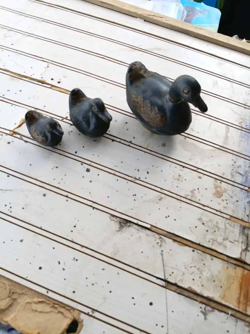 Conjunto de patos decorativos de cerámica - 2