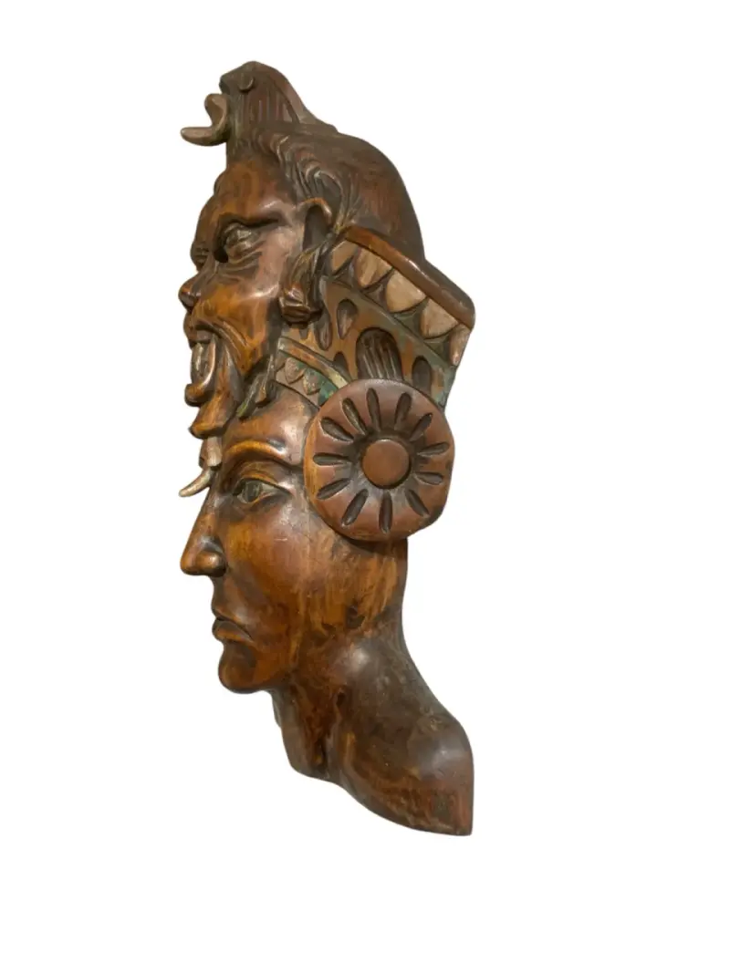 Escultura tallada en madera de estilo tribal - 2