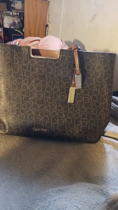 Bolso Calvin Klein monograma marrón - miniatura 1