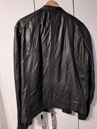 CASACA DE CUERO HOMBRE MARCA DIESEL - miniatura 4