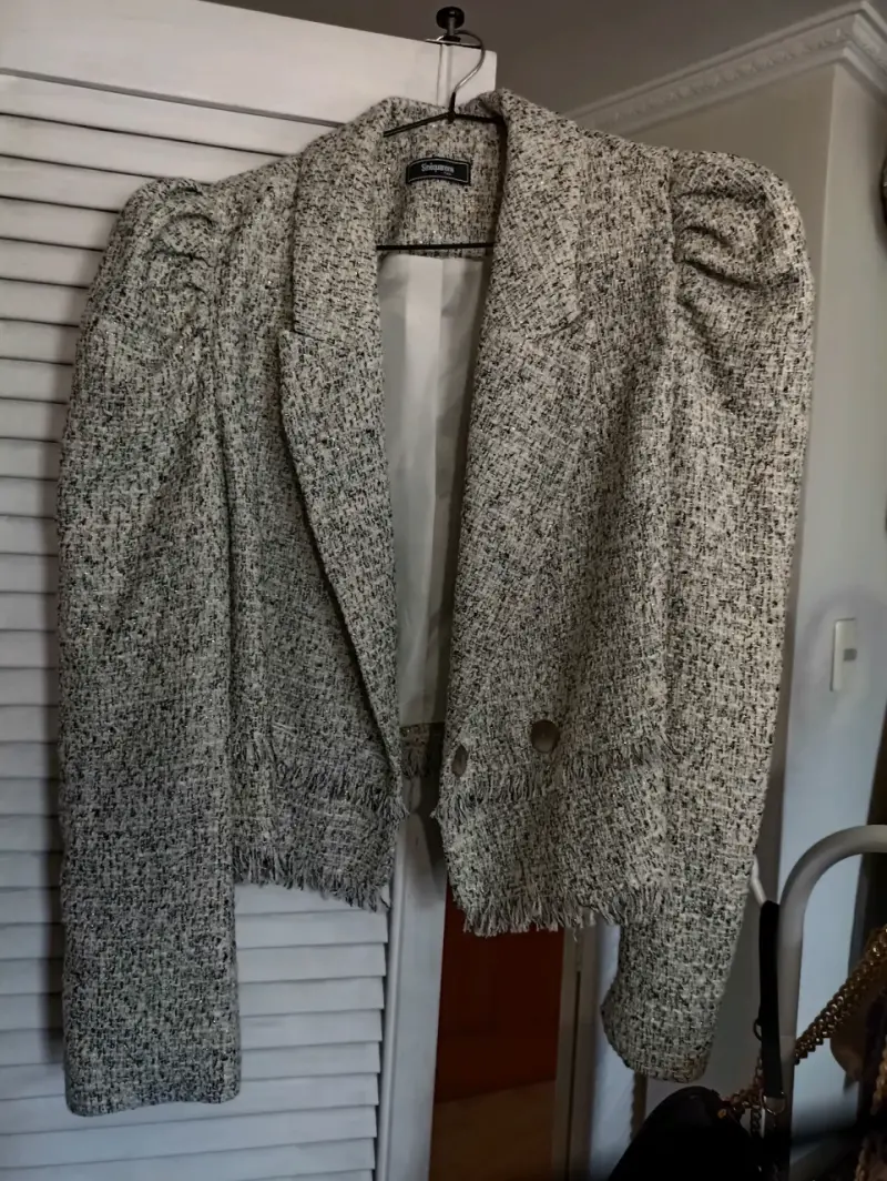 Blazer de tweed Swingster gris elegante