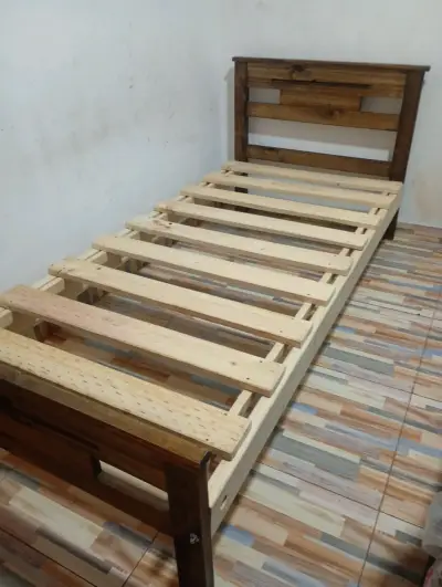 Cama 1 plaza madera - miniatura 2