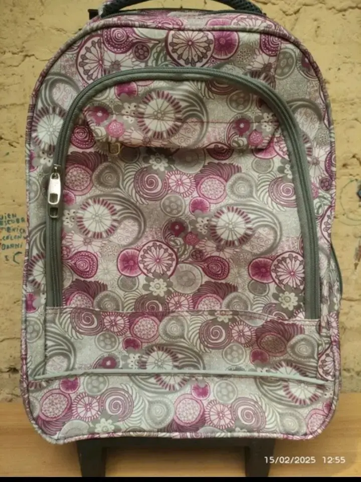 Mochila con ruedas estampada floral - 2