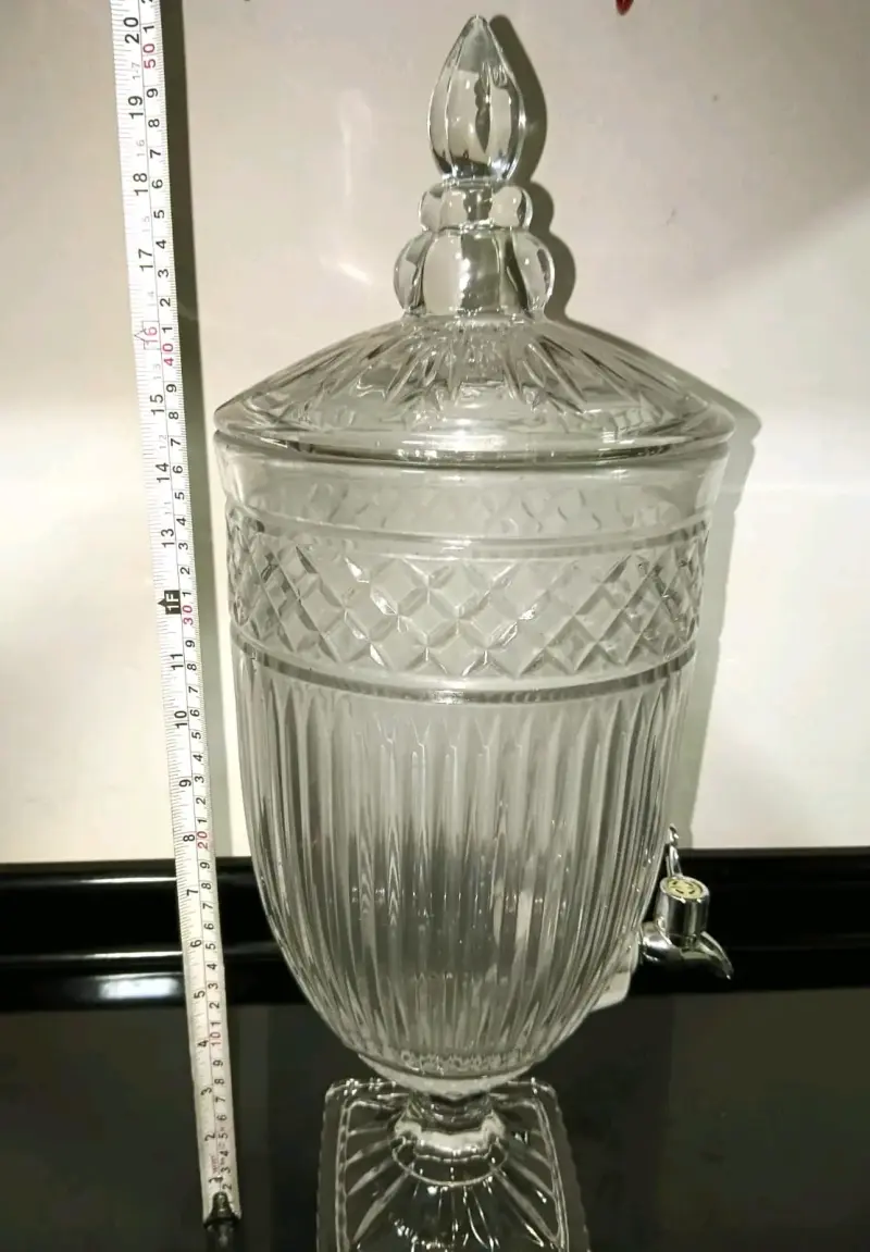 Dispensador de vidrio con tapa decorativa - 2