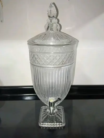 Dispensador de vidrio con tapa decorativa - miniatura 3